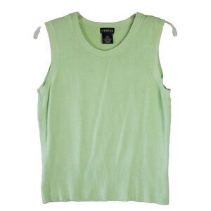 George Ladies Size L ( 12-14) Tank Top Sweater Vest Cinched Bottom Green